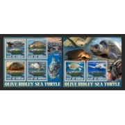 Stamps Fauna Sea Turtles Set 2 sheets