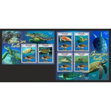 Stamps Fauna Sea Turtles Set 2 sheets