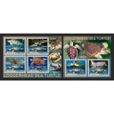 Stamps Fauna Sea Turtles Set 2 sheets