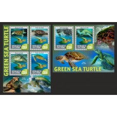 Stamps Fauna Sea Turtles Set 2 sheets Stamps Fauna Sea Turtles Set 2 sheets