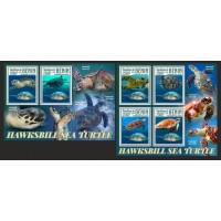 Stamps Fauna Sea Turtles Set 2 sheets