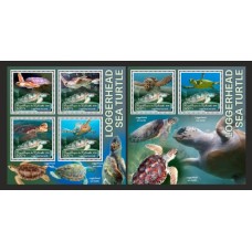 Stamps Fauna Sea Turtles Set 2 sheets Stamps Fauna Sea Turtles Set 2 sheets