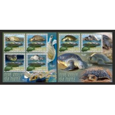 Stamps Fauna Sea Turtles Set 2 sheets Stamps Fauna Sea Turtles Set 2 sheets