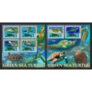 Stamps Fauna Sea Turtles Set 2 sheets