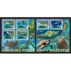 Stamps Fauna Sea Turtles Set 2 sheets Stamps Fauna Sea Turtles Set 2 sheets