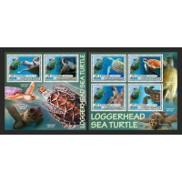 Stamps Fauna Sea Turtles Set 2 sheets