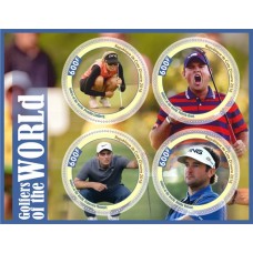 Stamps Sport Golfers of the world