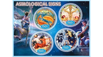  Zodiac signs on the world's postage stamps.