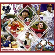 Stamps Summer Olympics in Tokyo 2020 handball shooting archery fencing golf judo Set 8 sheets