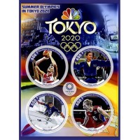 Stamps Summer Olympics in Tokyo 2020 volleyball diving surfing basketball judo swimming Set 8 sheets