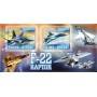 Stamps Military Aviation F-22 Raptor Set 8 sheets