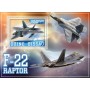 Stamps Military Aviation F-22 Raptor Set 8 sheets