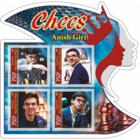 Stamps Chess  Anish Giri Set 8 sheets