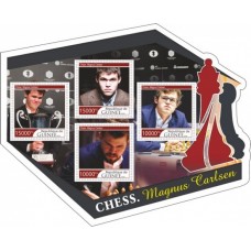 Stamps Chess Magnus Carlsen Set 8 sheets