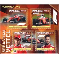 Stamps Cars Formula 1 Sebastian Vettel