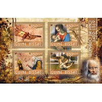 Stamps Painting Leonardo da Vinci  Set 8 sheets