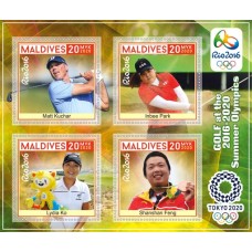 Stamps Olympic Games from Rio 2016 to Tokyo 2020 Golf Set 8 sheets