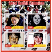Stamps Sport Speed Skating Yvonne van Gennip Set 8 sheets