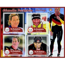 Stamps Sport Speed Skating Claudia Pechstein Set 8 sheets