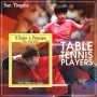 Stamps Sport Table players tennis Set 8 sheets