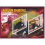 Stamps Winston Churchil  and painting Set 8 sheets