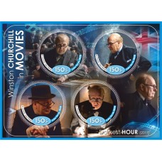 Stamps Winston Churchill in Movies Set 8 sheets