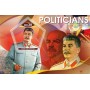 Stamps politicians Churchill Stalin Gandhi Thatcher Set 8 sheets