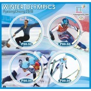Stamps Olympic Games in PyeongChang 2018 Figure Skating Skiing Short track Biathlon Set 8 sheets