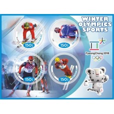 Stamps Olympic Games in PyeongChang 2018 Figure Skating Luge Ski Jumping Biathlon Set 8 sheets