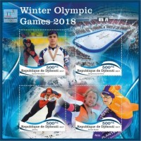 Stamps Olympic Games in PyeongChang 2018 Skating Set 8 sheets