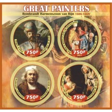 Stamps Art Rembrandt van Rijn Set 8 sheets