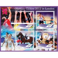Stamps Olympic Games in London 2012 Gymmastics Equestrian Basketball Set 8 sheets