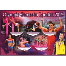 Stamps Olympic Games in London 2012 Gymmastics Athletics Set 6 sheets