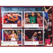Stamps Olympic Games in London 2012 Gymnastics Swimming Volleyball Set 8 sheets